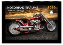 Motorrad-Träume - Chopper und Custombikes (Wandkalender 2025 DIN A2 quer), CALVENDO Monatskalender