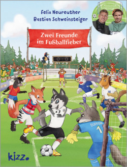 Zwei Freunde im Fußballfieber