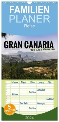 Familienplaner 2025 - Gran Canaria - 365 Tage Frühling mit 5 Spalten (Wandkalender, 21 x 45 cm) CALVENDO