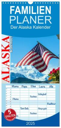 Familienplaner 2025 - Der Alaska Kalender mit 5 Spalten (Wandkalender, 21 x 45 cm) CALVENDO