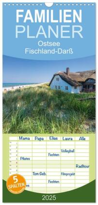 Familienplaner 2025 - Ostsee, Fischland-Darß mit 5 Spalten (Wandkalender, 21 x 45 cm) CALVENDO