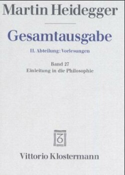 Einleitung in die Philosophie (Wintersemester 1927/28)