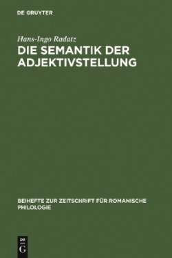 Die Semantik Der Adjektivstellung Eine Kognitive Studie Zur Konstruktion >Adjektiv + Substantiv