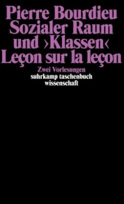 Sozialer Raum und 'Klassen'. Lecon sur la lecon