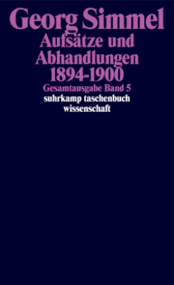 Aufsätze und Abhandlungen 1894-1900