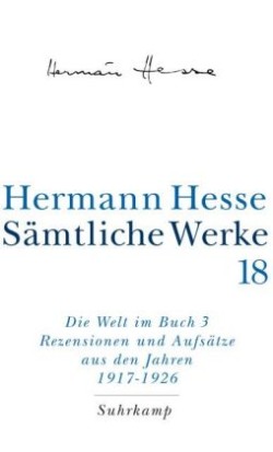 Sämtliche Werke, Bd. 18, Die Welt im Buch. Tl.3