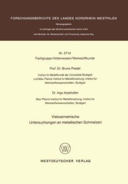 Viskosimetrische Untersuchungen an metallischen Schmelzen