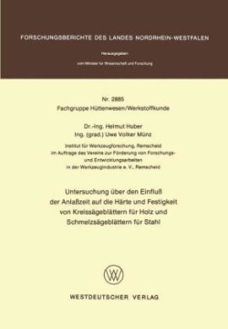 Untersuchung über den Einfluß der Anlaßzeit auf die Härte und Festigkeit von Kreissägeblättern für Holz und Schmelzsägeblättern für Stahl