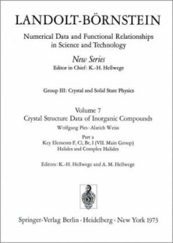 Key Elements F, Cl, Br, J (VIIth Main Group). Halides and Complex Halides / Schlüsselelemente F, Cl, Br, J (VII. Hauptgruppe). Halogenide und Halogenokomplexe