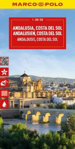 Andalusia, Costa Del Sol, Seville, Cordoba, Granada Marco Polo Map