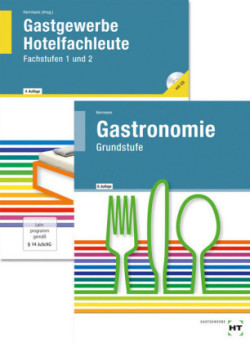 Gastronomie Grundstufe. Gastgewerbe, Hotelfachleute, Fachstufen 1 und 2, m. CD-ROM, 2 Bde.