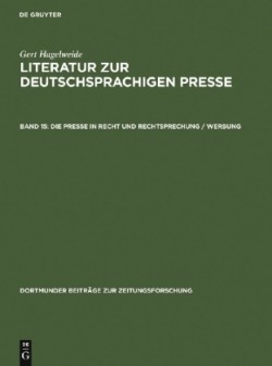 Presse in Recht Und Rechtsprechung / Werbung