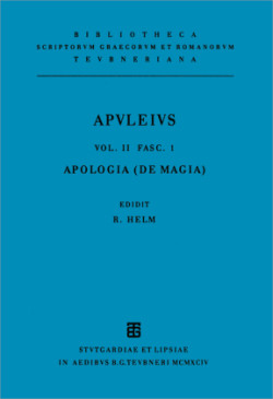 Opera Quae Supersunt, vol. II, fasc. I