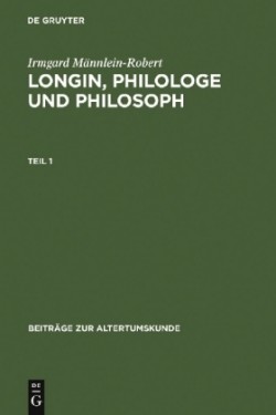 Longin, Philologe und Philosoph, 2 Teile