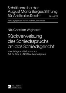 Rueckverweisung Des Schiedsspruchs an Das Schiedsgericht