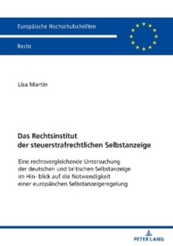 Rechtsinstitut der steuerstrafrechtlichen Selbstanzeige