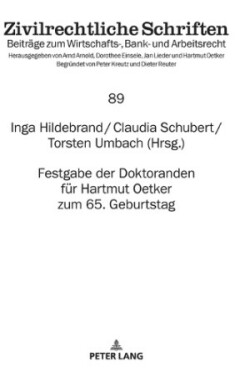 Festgabe Der Doktoranden Fuer Hartmut Oetker Zum 65. Geburtstag