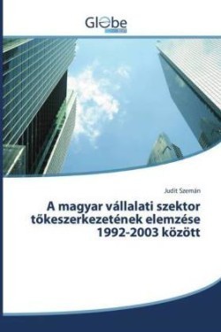 A magyar vállalati szektor tökeszerkezetének elemzése 1992-2003 között