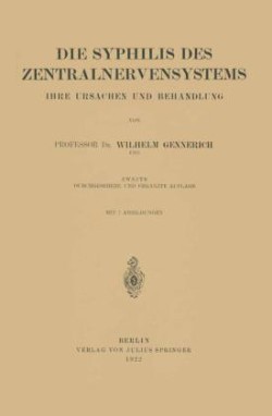 Die Syphilis des Zentralnervensystems