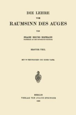 Die Lehre vom Raumsinn des Auges