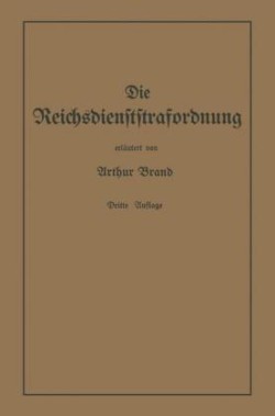 Die Reichsdienststrafordnung (RDStO)