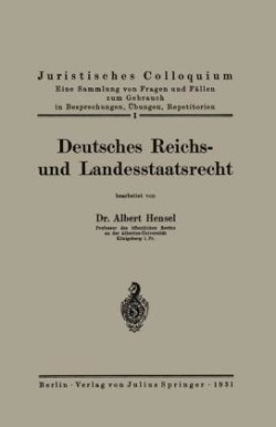 Deutsches Reichs- und Landesstaatsrecht