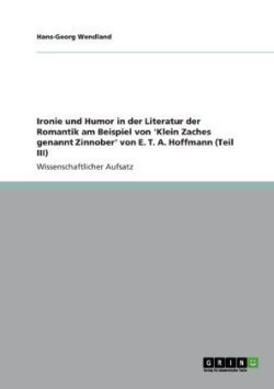 Ironie und Humor in der Literatur der Romantik am Beispiel von 'Klein Zaches genannt Zinnober' von E. T. A. Hoffmann (Teil III)