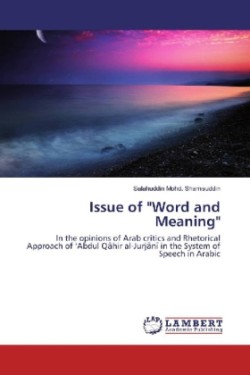 Issue of "Word and Meaning"