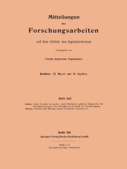 Mitteilungen über Forschungsarbeiten auf dem Gebiete des Ingenieurwesens