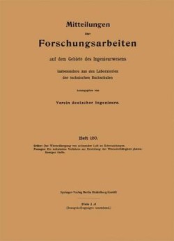 Mitteilungen über Forschungsarbeiten auf dem Gebiete des Ingenieurwesens