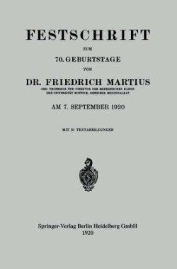 Festschrift zum 70. Geburtstage