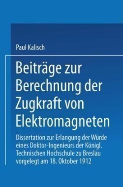 Beiträge zur Berechnung der Zugkraft von Elektromagneten