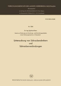 Untersuchung von Schraubendrehern und Schraubenverbindungen