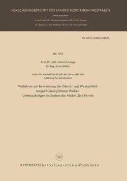 Verfahren zur Bestimmung der Gleich- und Wechselfeldmagnetisierung kleiner Proben. Untersuchungen im System der Nickel-Zink-Ferrite