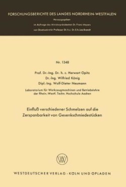 Einfluß verschiedener Schmelzen auf die Zerspanbarkeit von Gesenkschmiedestücken