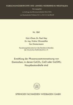 Ermittlung der Phasenzusammensetzung von Gemischen, in denen CaCO3, CaO oder Ca(OH)2 Hauptbestandteile sind