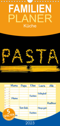 Familienplaner Pasta (Wandkalender 2023 , 21 cm x 45 cm, hoch)