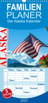 Familienplaner Der Alaska Kalender (Wandkalender 2023 , 21 cm x 45 cm, hoch)