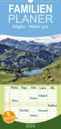 Familienplaner Allgäu - Natur pur (Wandkalender 2023 , 21 cm x 45 cm, hoch)