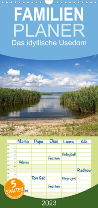 Familienplaner Das idyllische Usedom (Wandkalender 2023 , 21 cm x 45 cm, hoch)