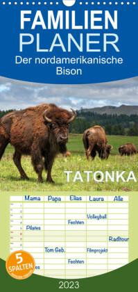 Familienplaner TATONKA Der nordamerikanische Bison (Wandkalender 2023 , 21 cm x 45 cm, hoch)