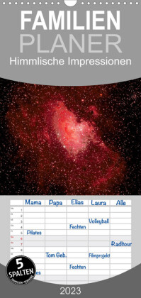 Familienplaner Himmlische Impressionen (Wandkalender 2023 , 21 cm x 45 cm, hoch)