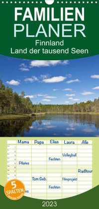 Familienplaner Finnland - Land der tausend Seen (Wandkalender 2023 , 21 cm x 45 cm, hoch)