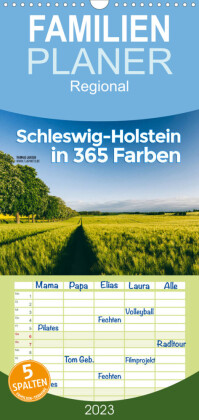 Familienplaner Schleswig-Holstein in 365 Farben (Wandkalender 2023 , 21 cm x 45 cm, hoch)