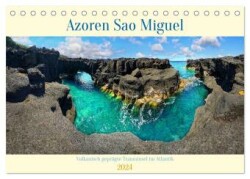 Sao Miguel Azoren - Vulkanisch geprägte Trauminsel im Atlantik (Tischkalender 2024 DIN A5 quer), CALVENDO Monatskalender