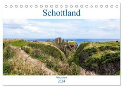 Schottland - Wie gemalt (Tischkalender 2024 DIN A5 quer), CALVENDO Monatskalender