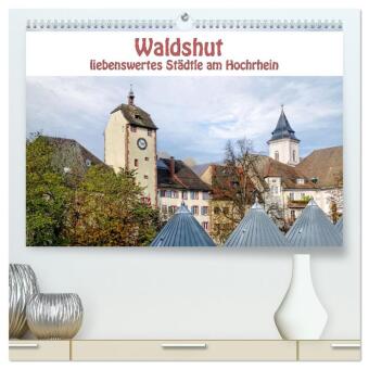 Waldshut - liebenswertes Städtle am Hochrhein (hochwertiger Premium Wandkalender 2024 DIN A2 quer), Kunstdruck in Hochglanz