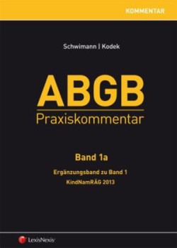 ABGB Praxiskommentar, Bd. 1a, ABGB Praxiskommentar - Band 1a, Ergänzungsband zu Band 1