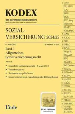 KODEX Sozialversicherung 2024/25, Band I