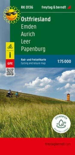 Ostfriesland, cycling and leisure map 1:75,000, freytag & berndt, RK 0136